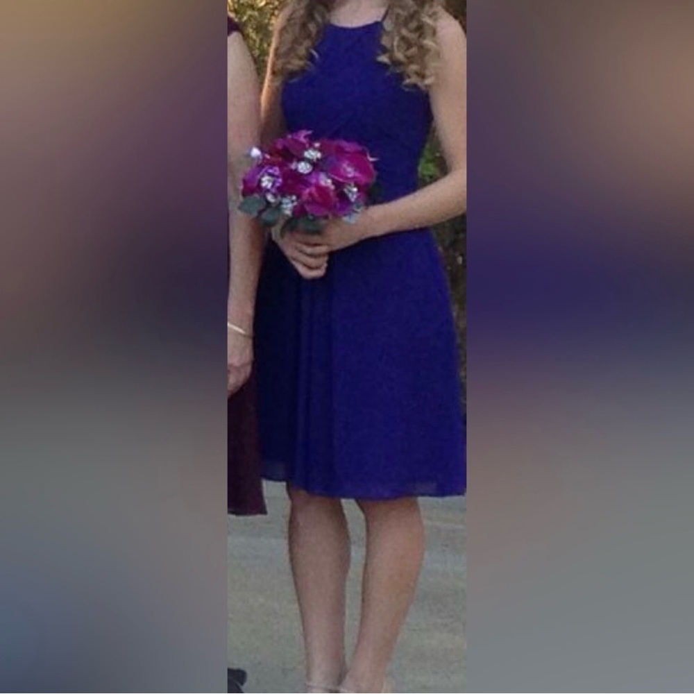Elegant Purple Sleeveless Dress